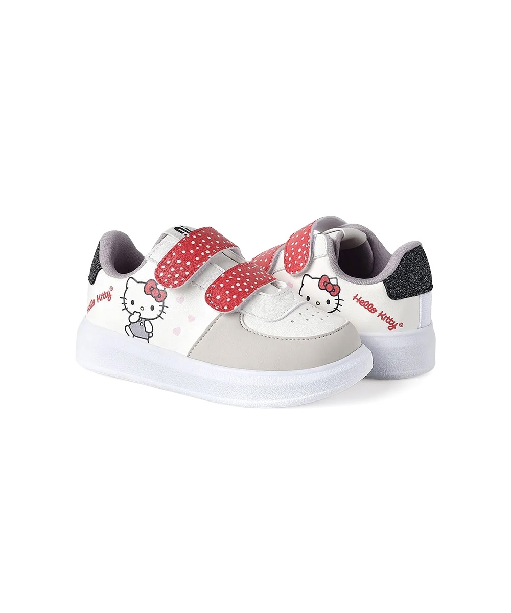 Tênis Infantil Novopé Hello Kitty Tiras 23/27 Branco