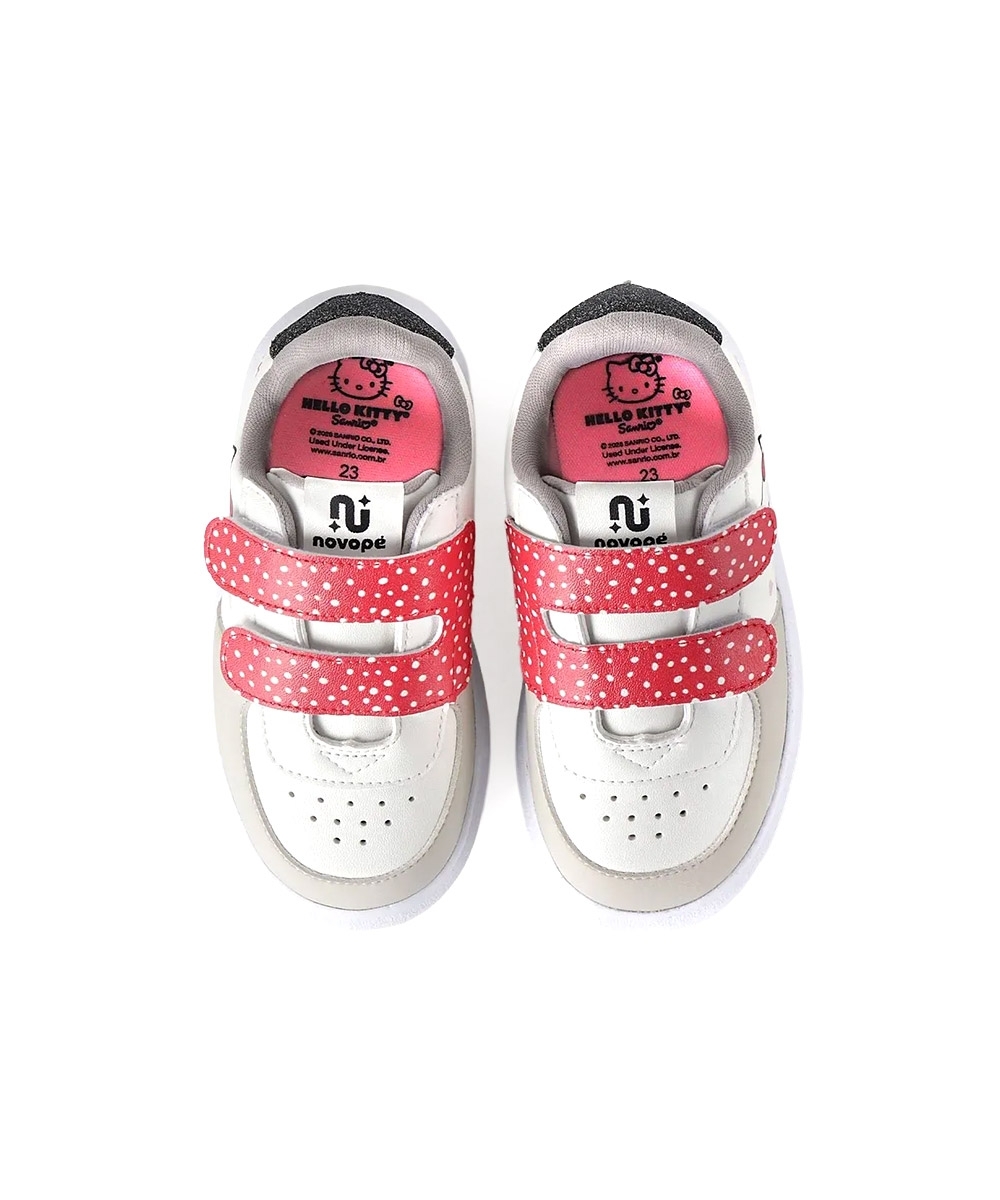 Tênis Infantil Novopé Hello Kitty Tiras 23/27 Branco
