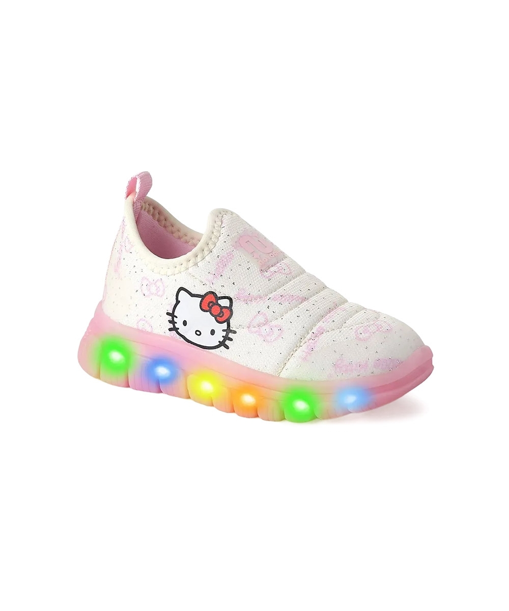 Tênis Infantil Novopé Hello Kitty Led 28/32 Off White