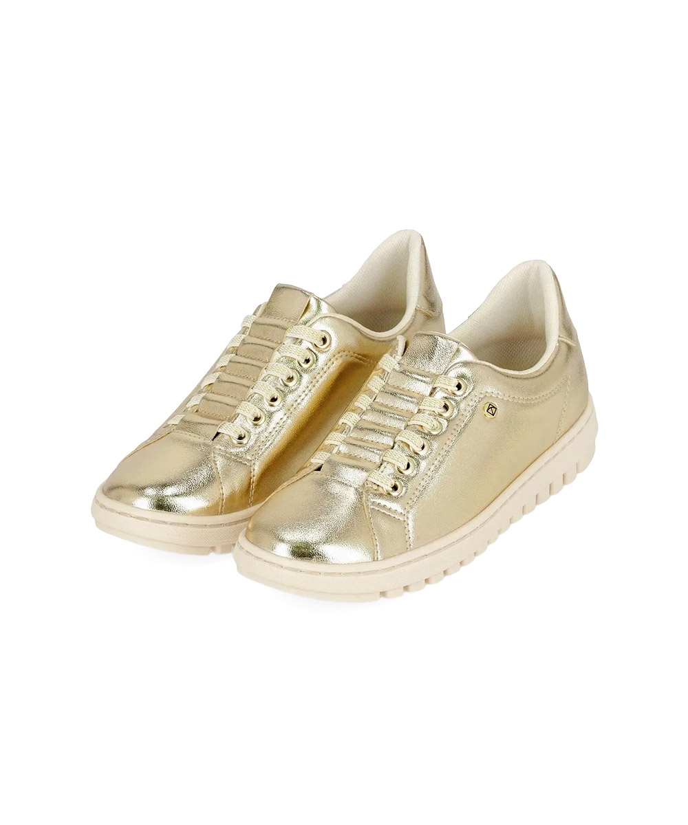 Tênis Feminino Piccadilly Calce Fácil. Ouro