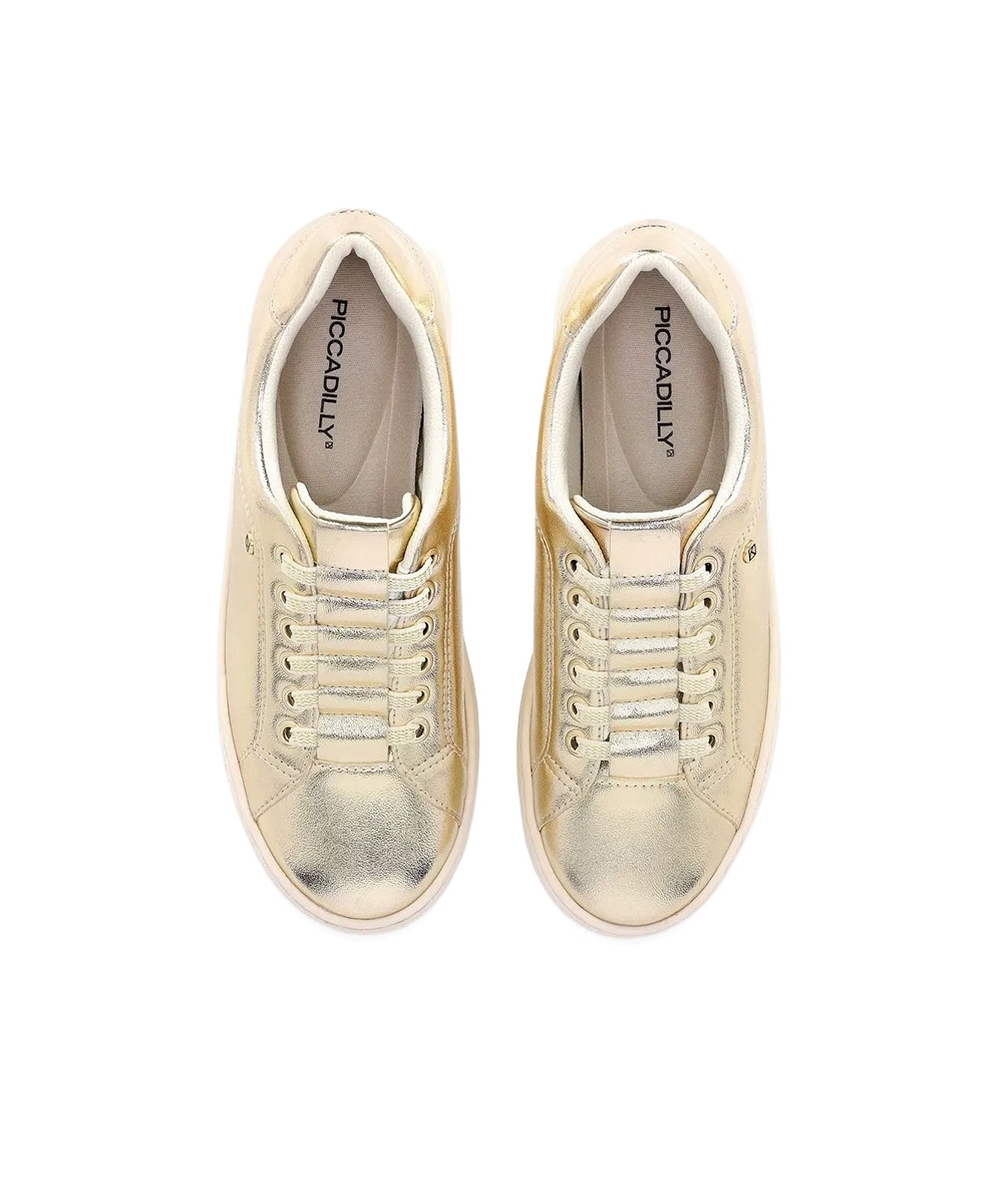 Tênis Feminino Piccadilly Calce Fácil. Ouro