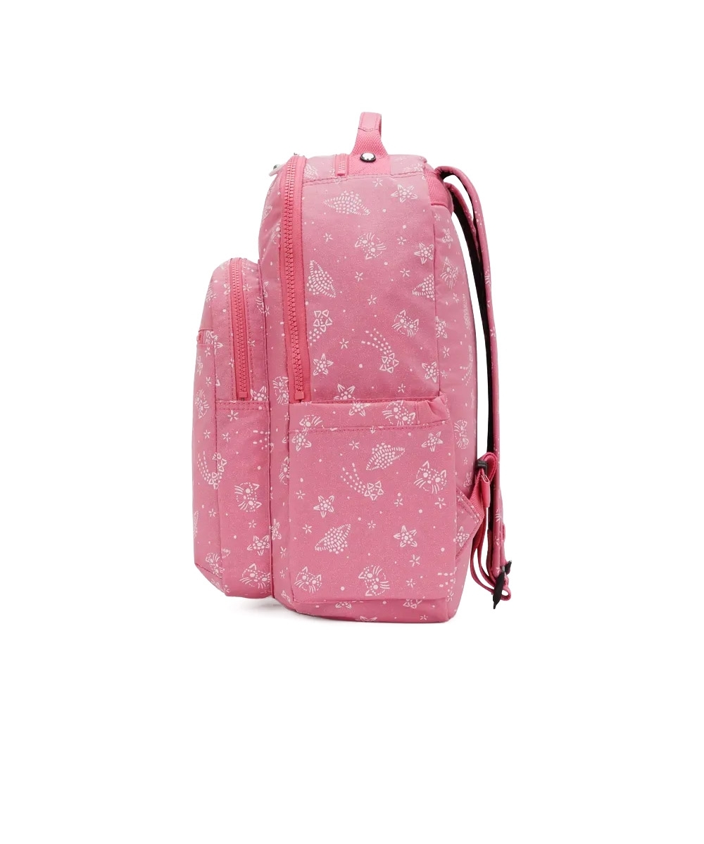 Mochila Kipling Seoul Glitter Cats Rosa