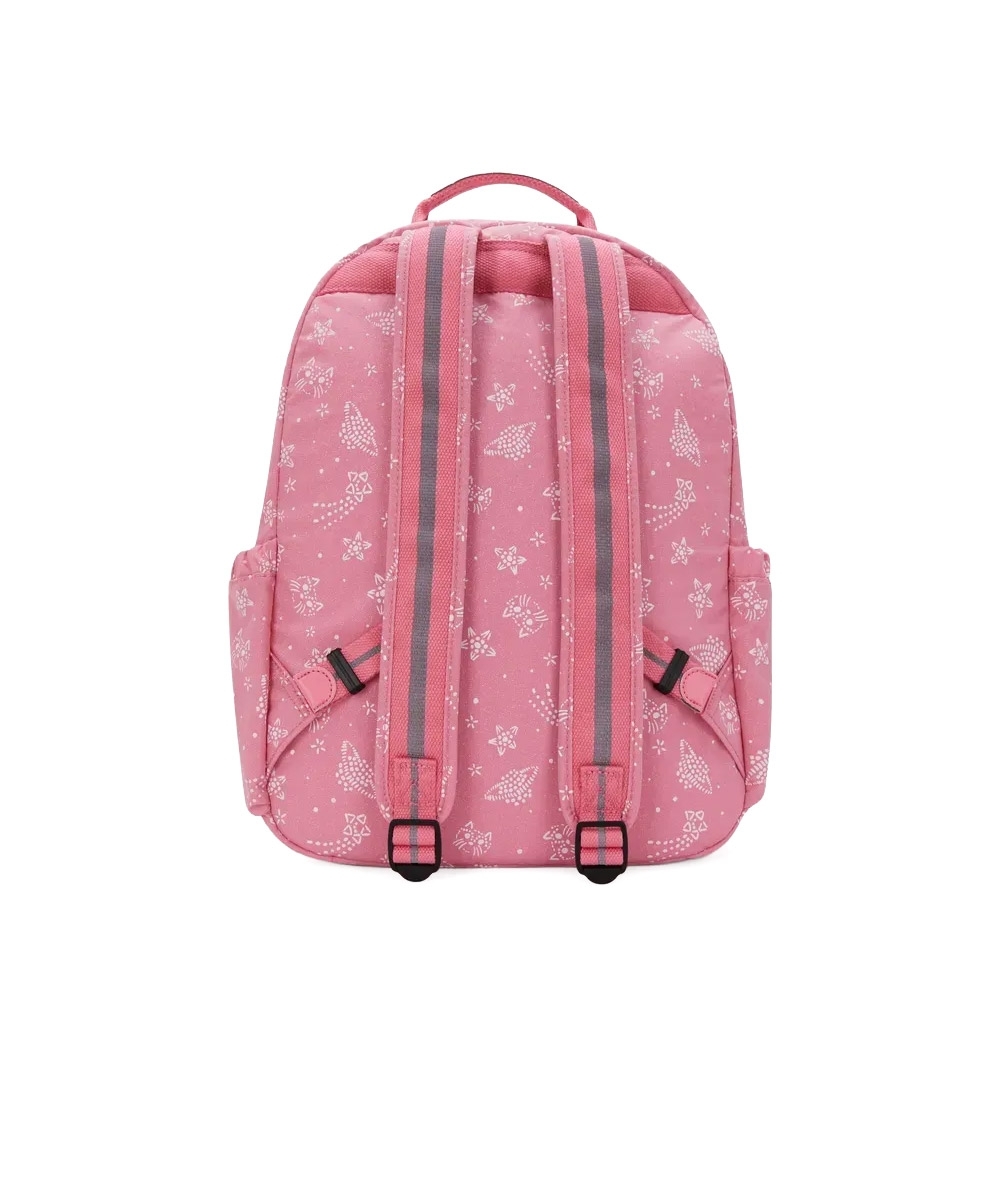 Mochila Kipling Seoul Glitter Cats Rosa