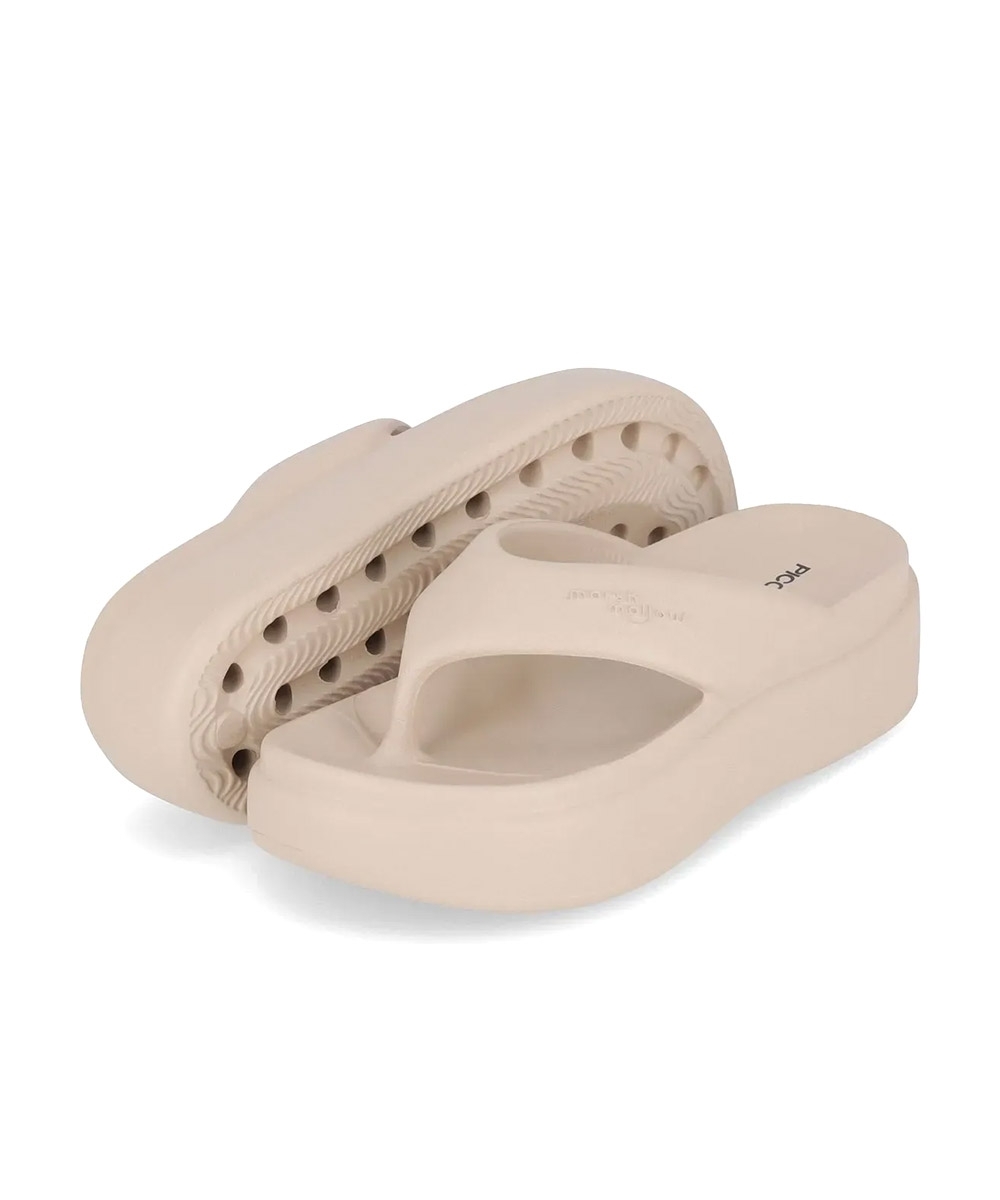 Tamanco Piccadilly Marshmallow Flatform Bege