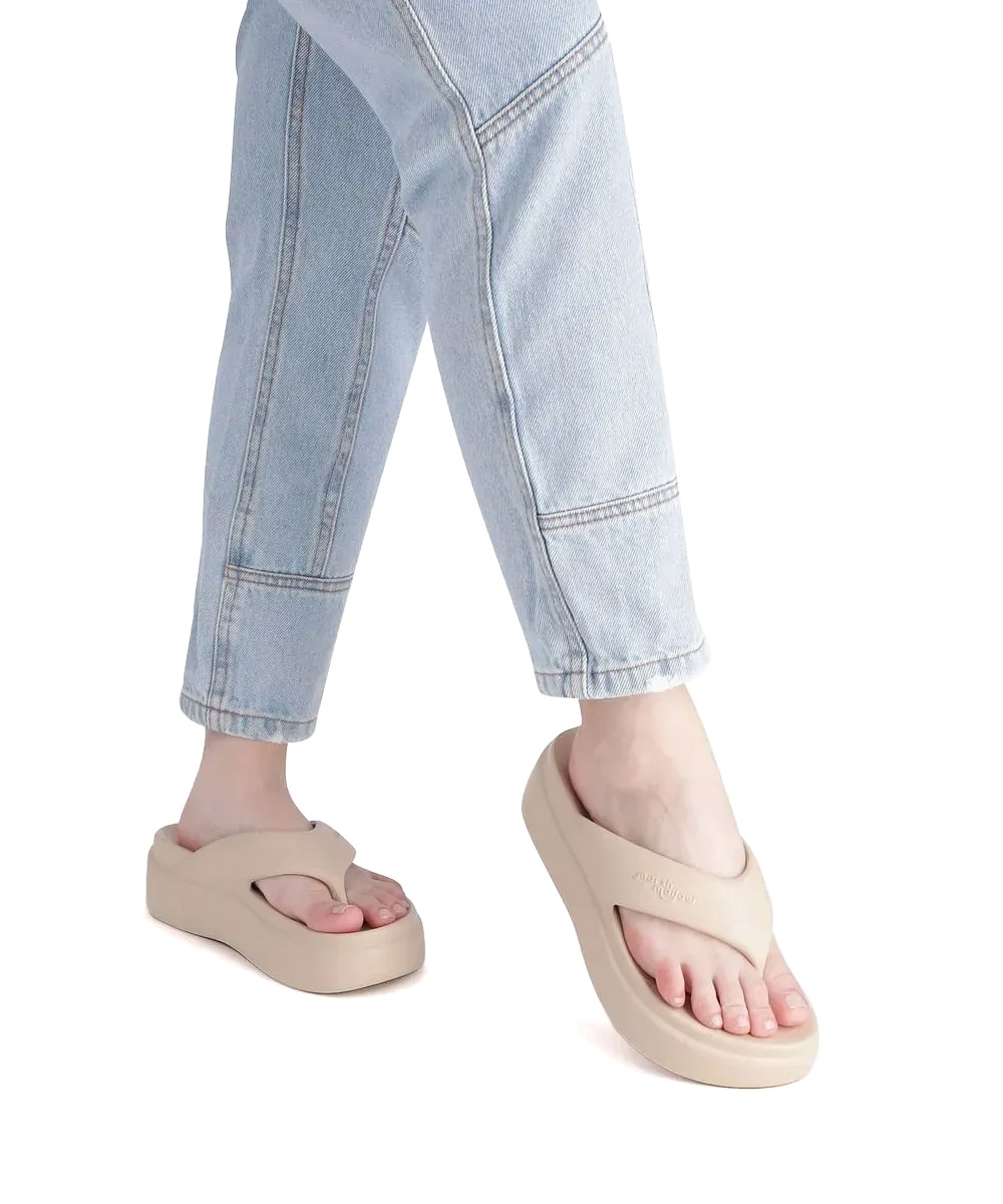 Tamanco Piccadilly Marshmallow Flatform Bege