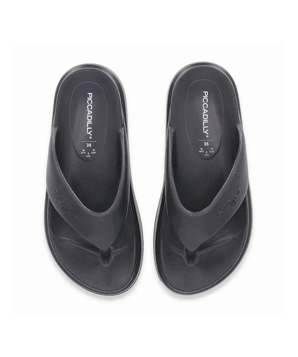 Tamanco Piccadilly Marshmallow Flatform Preto