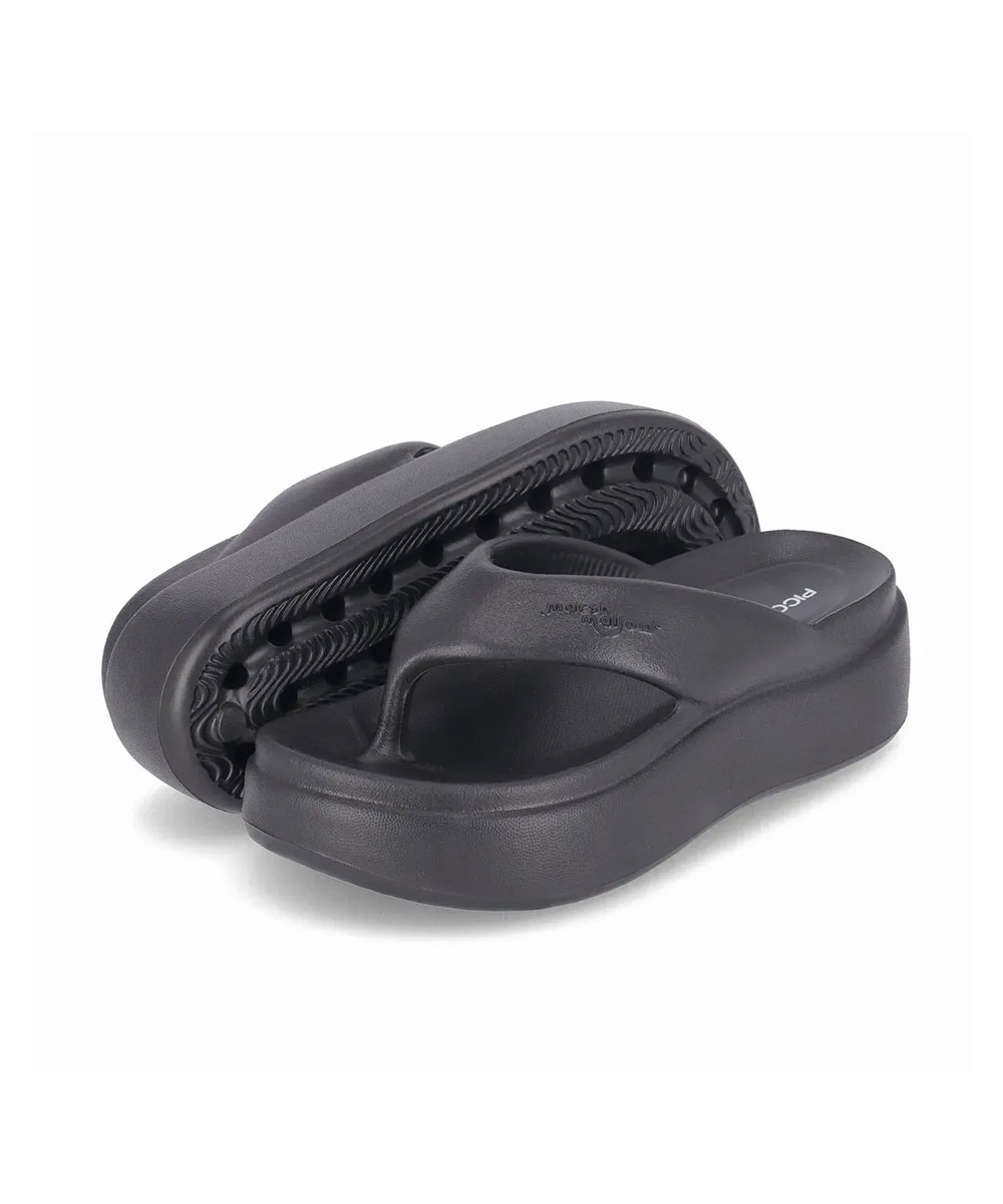 Tamanco Piccadilly Marshmallow Flatform Preto