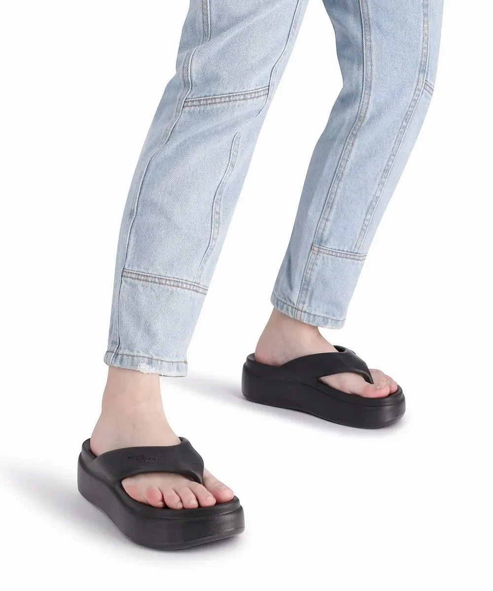 Tamanco Piccadilly Marshmallow Flatform Preto