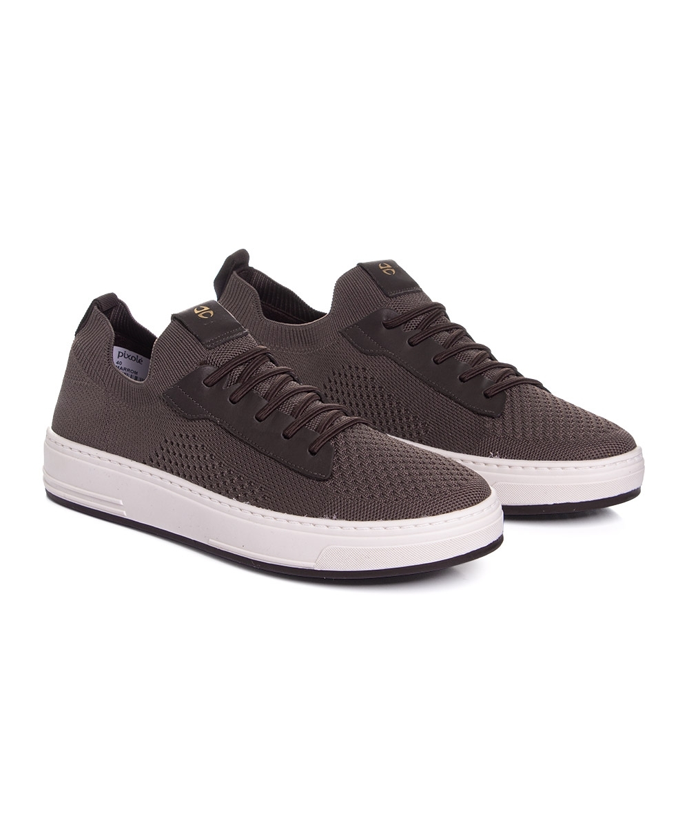 Tênis Masculino Ferriceli Knit Rover Marrom