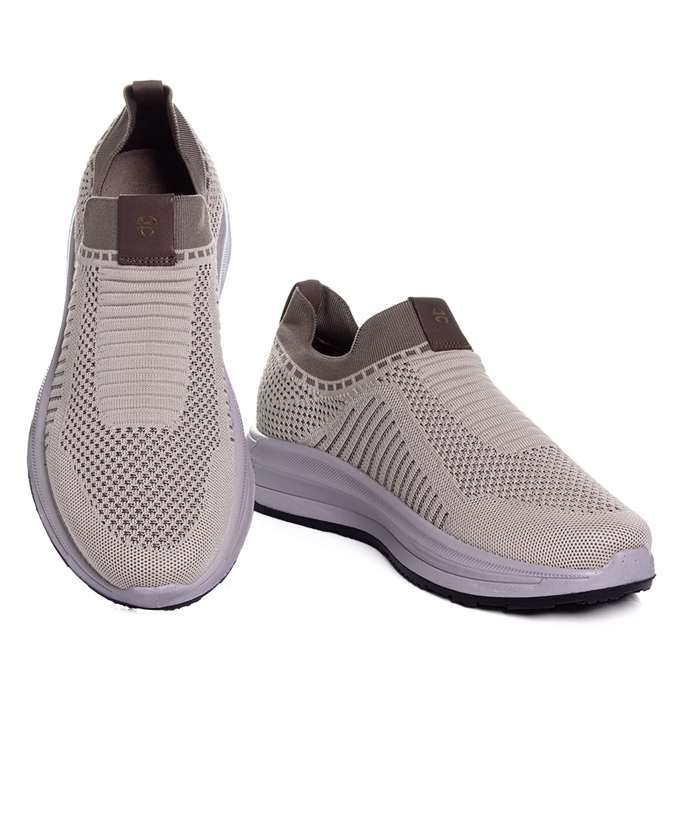 Tênis Masculino Ferriceli Knit Etron Bege