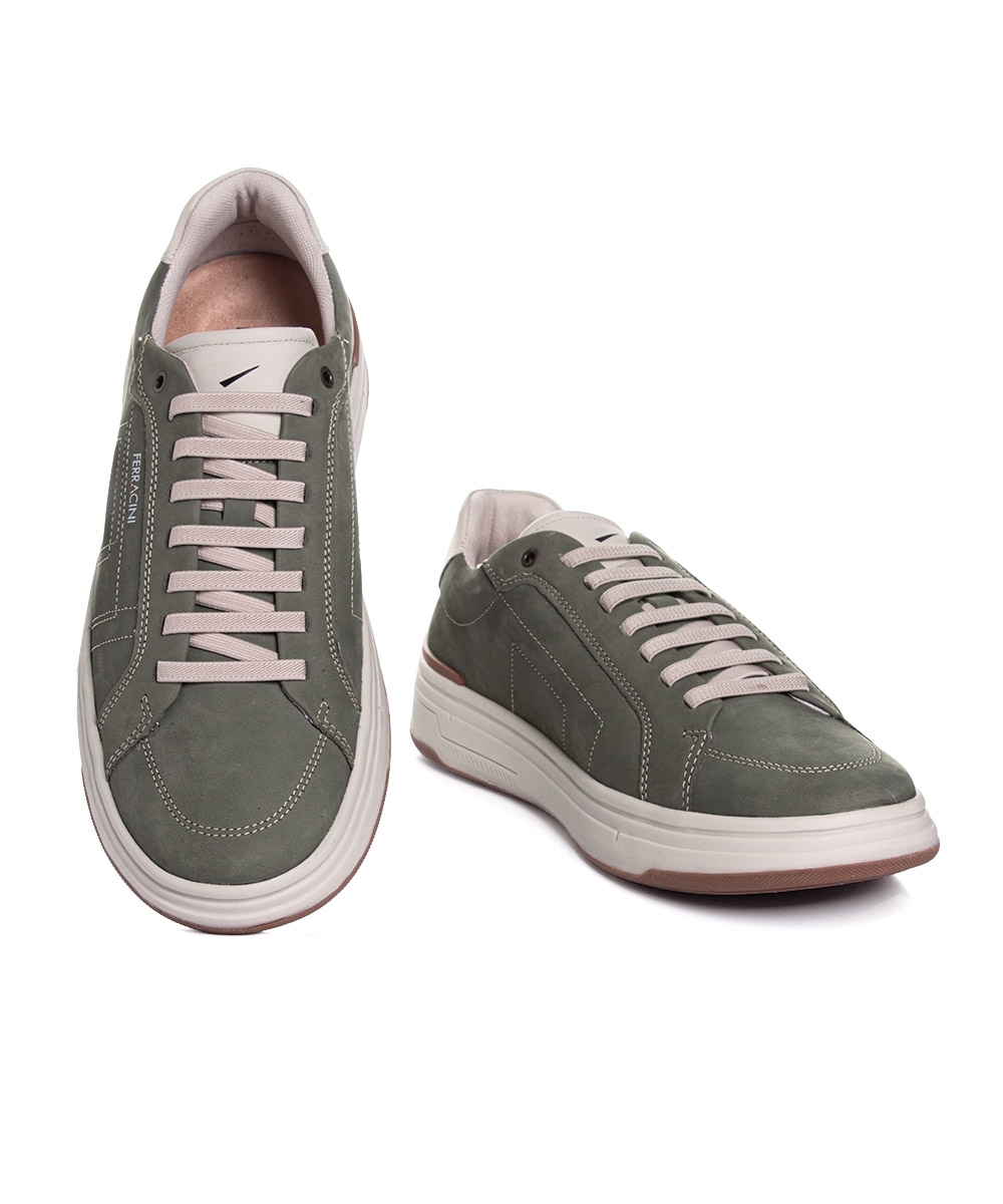 Tênis Ferracini Masculino Locker Couro Verde