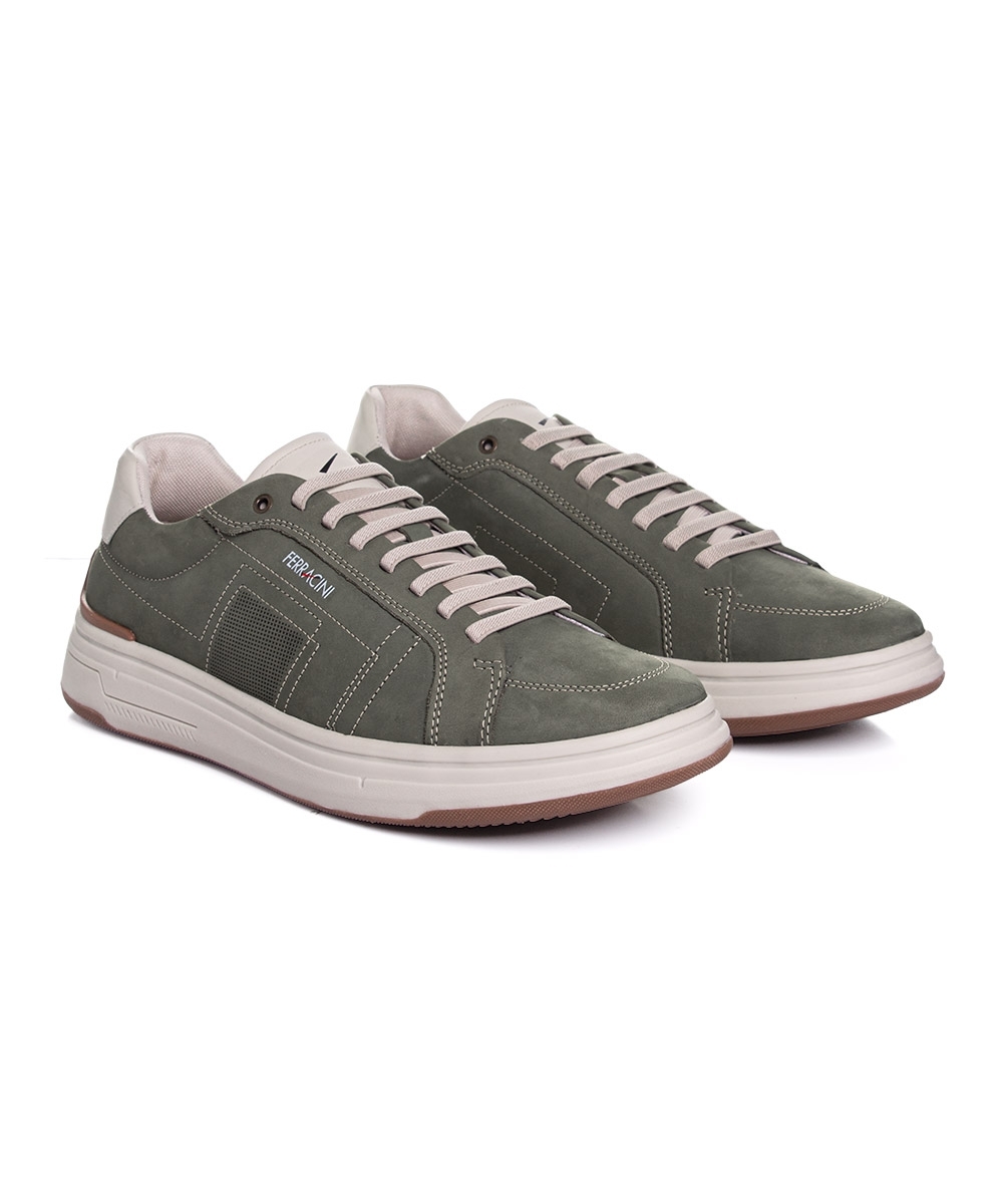 Tênis Ferracini Masculino Locker Couro Verde