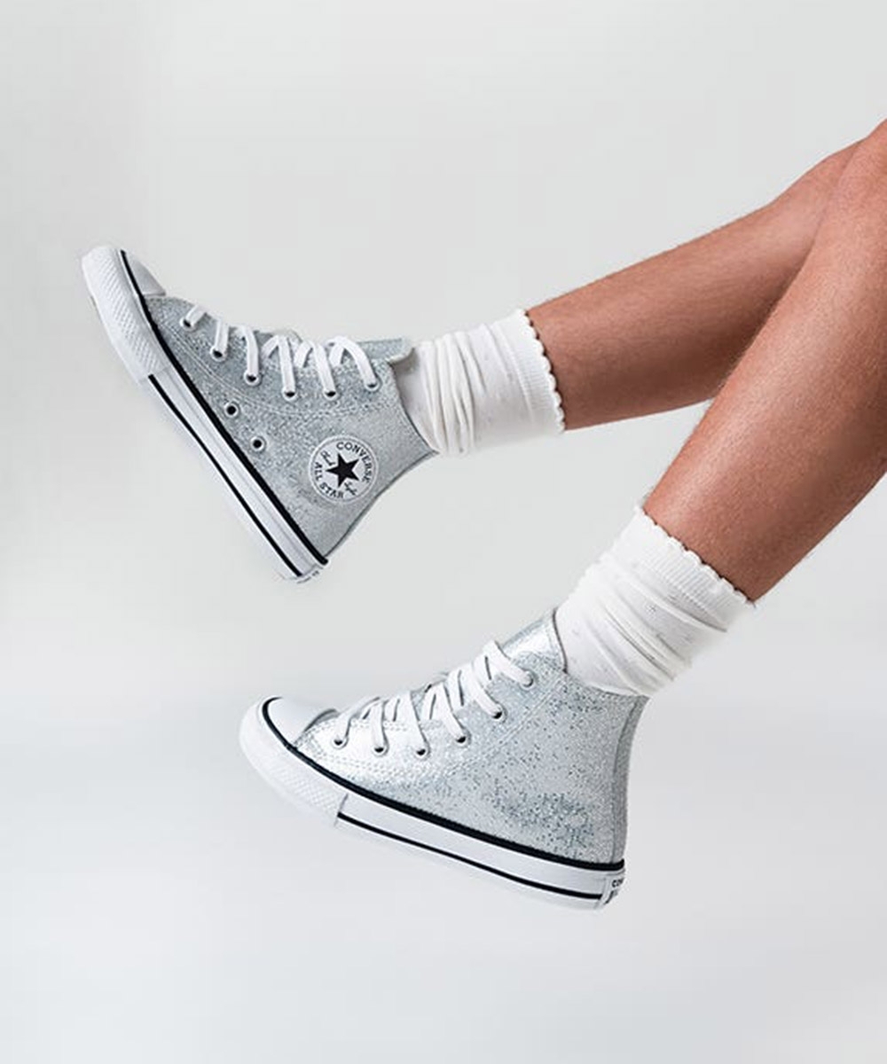Tênis All Star Converse Holiday Disco Prata