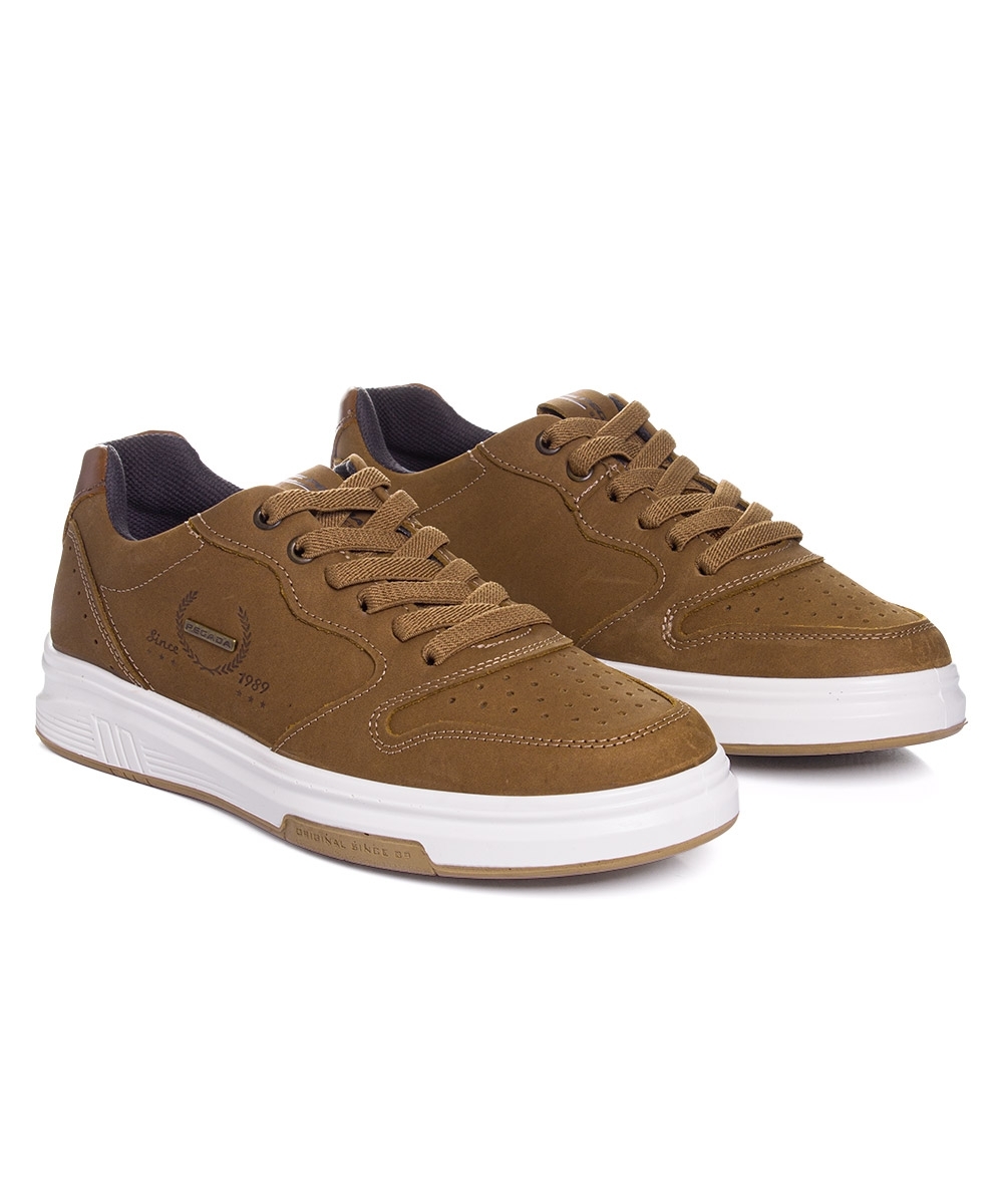 Tênis Masculino Pegada Casual Couro Chocolate