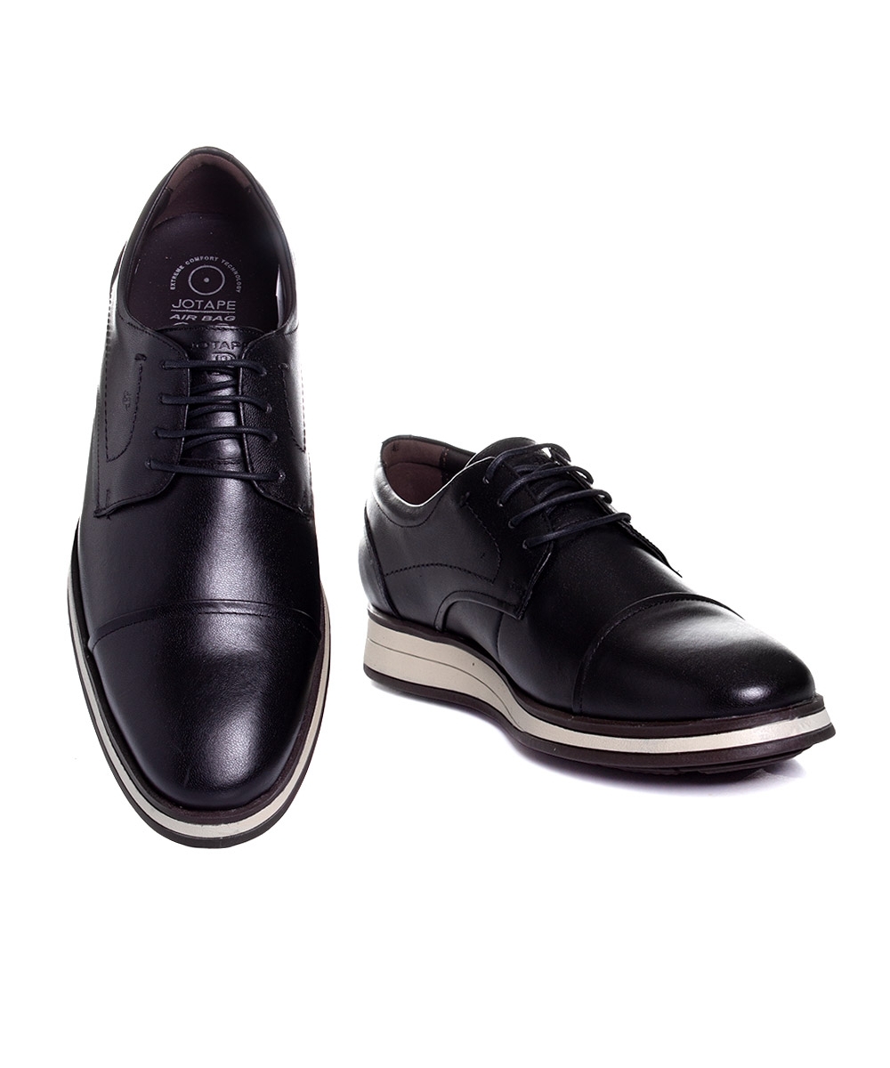 Sapato Masculino Jota Pe Air Morgan Couro Preto