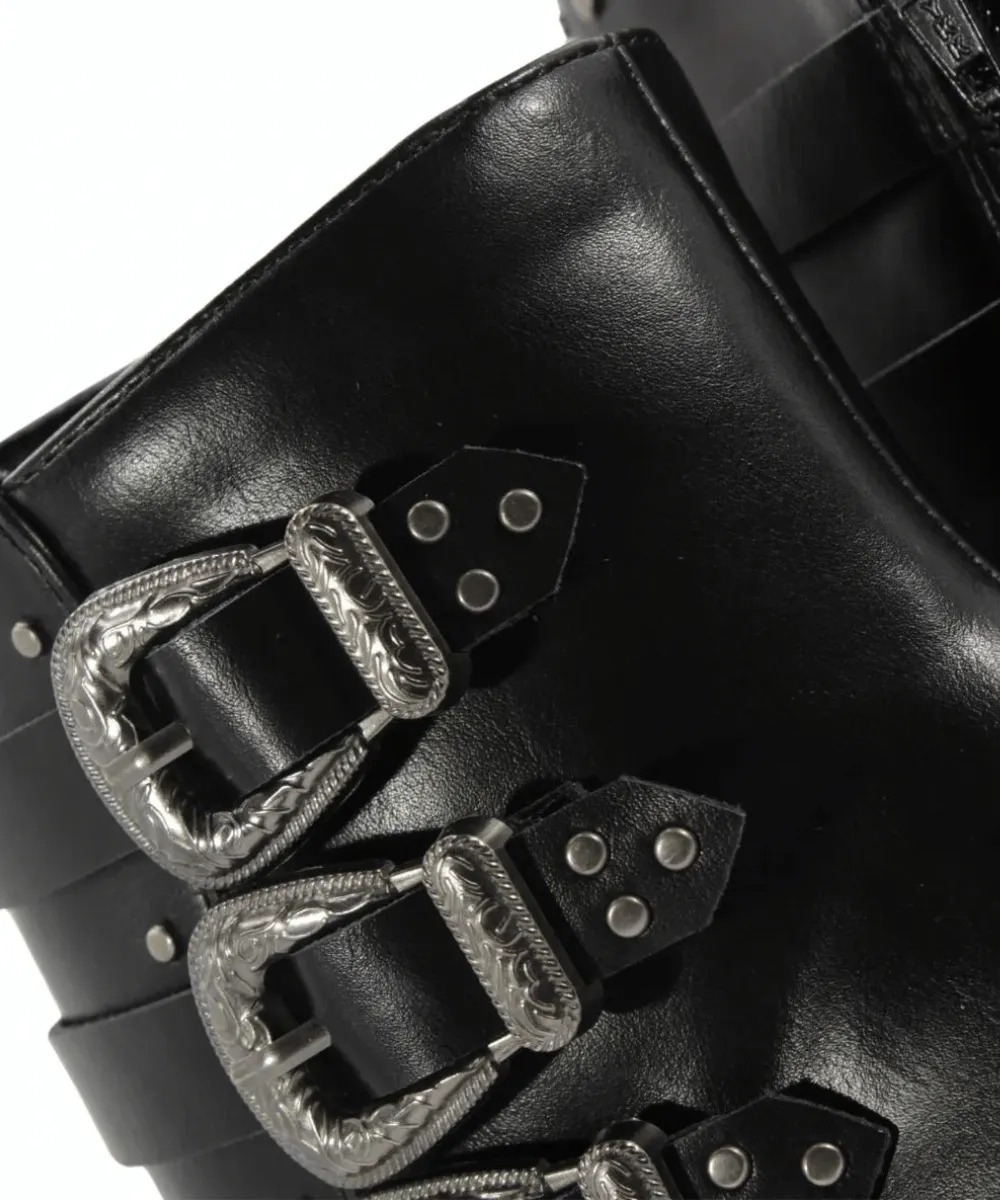 Bota Ramarim Cano Curto Salto Médio Bloco Preto
