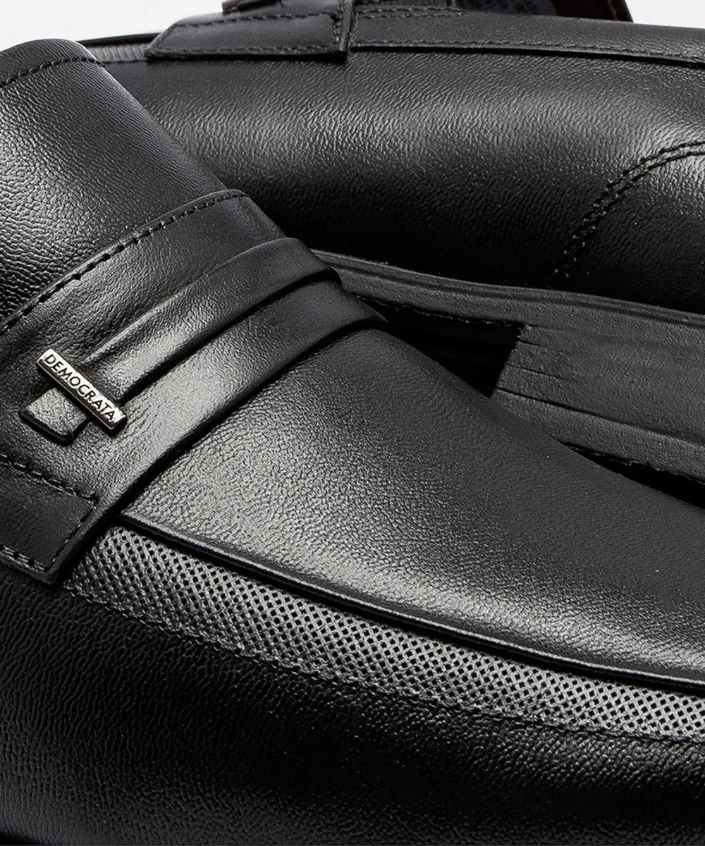 Sapato Masculino Democrata Unique Couro Preto