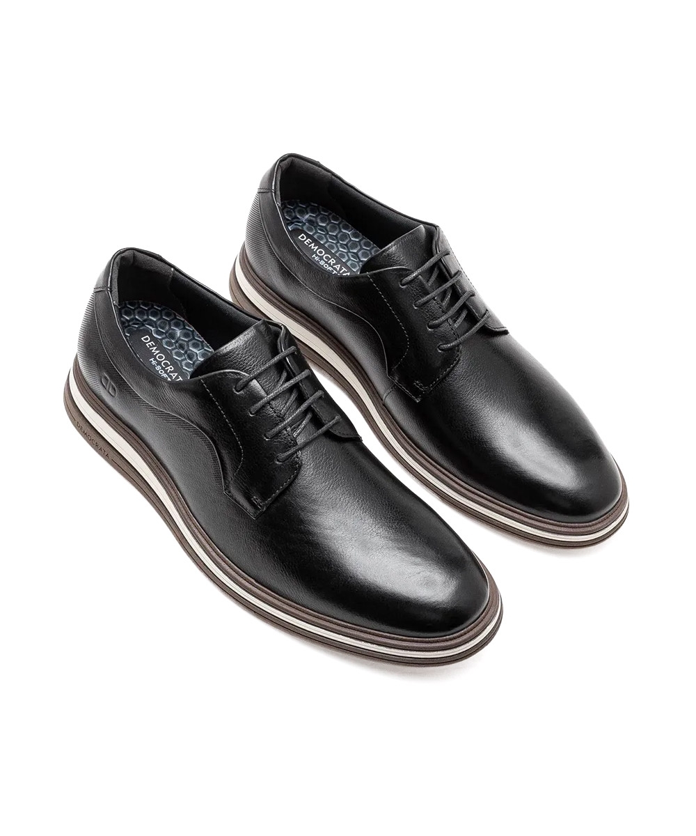Sapato Masculino Democrata Hi-soft Dune Couro Preto