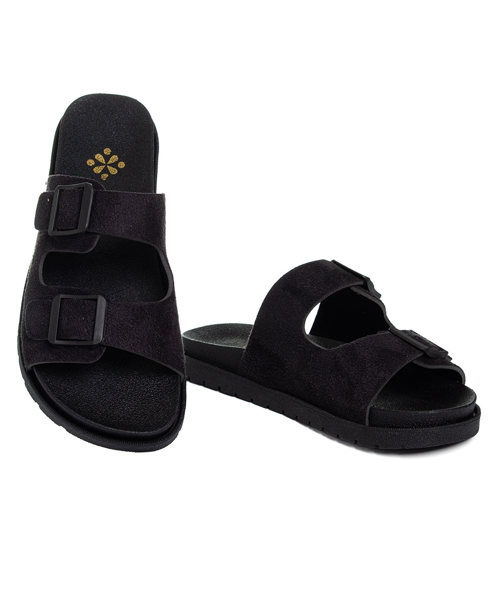 Tamanco Flatform Pixolé Fivelas Brk Preto
