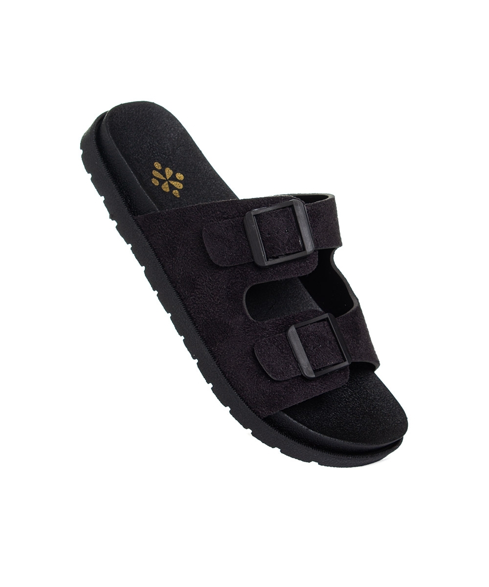 Tamanco Flatform Pixolé Fivelas Brk Preto