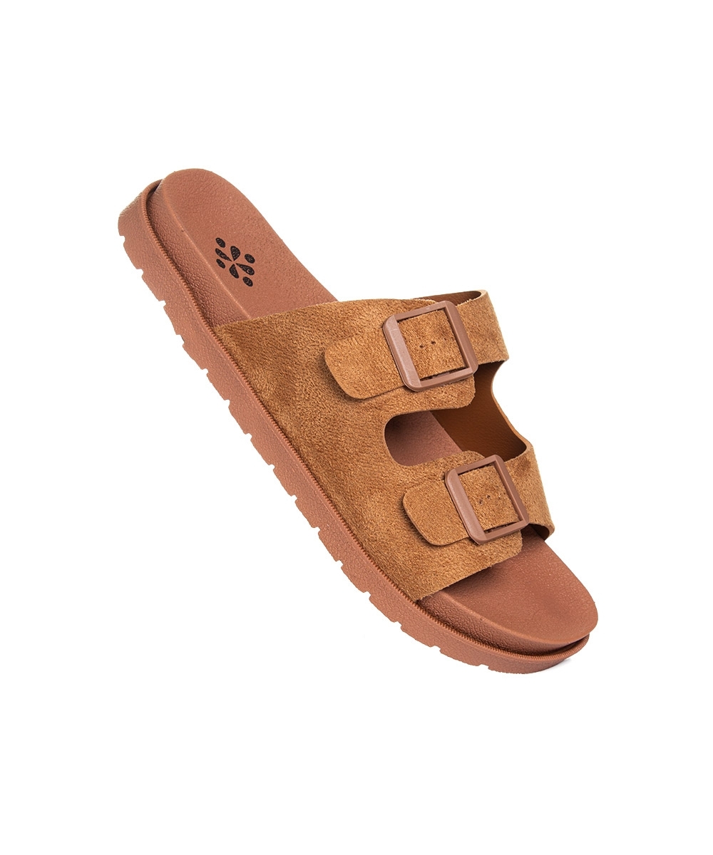 Tamanco Flatform Pixolé Fivelas Brk Caramelo