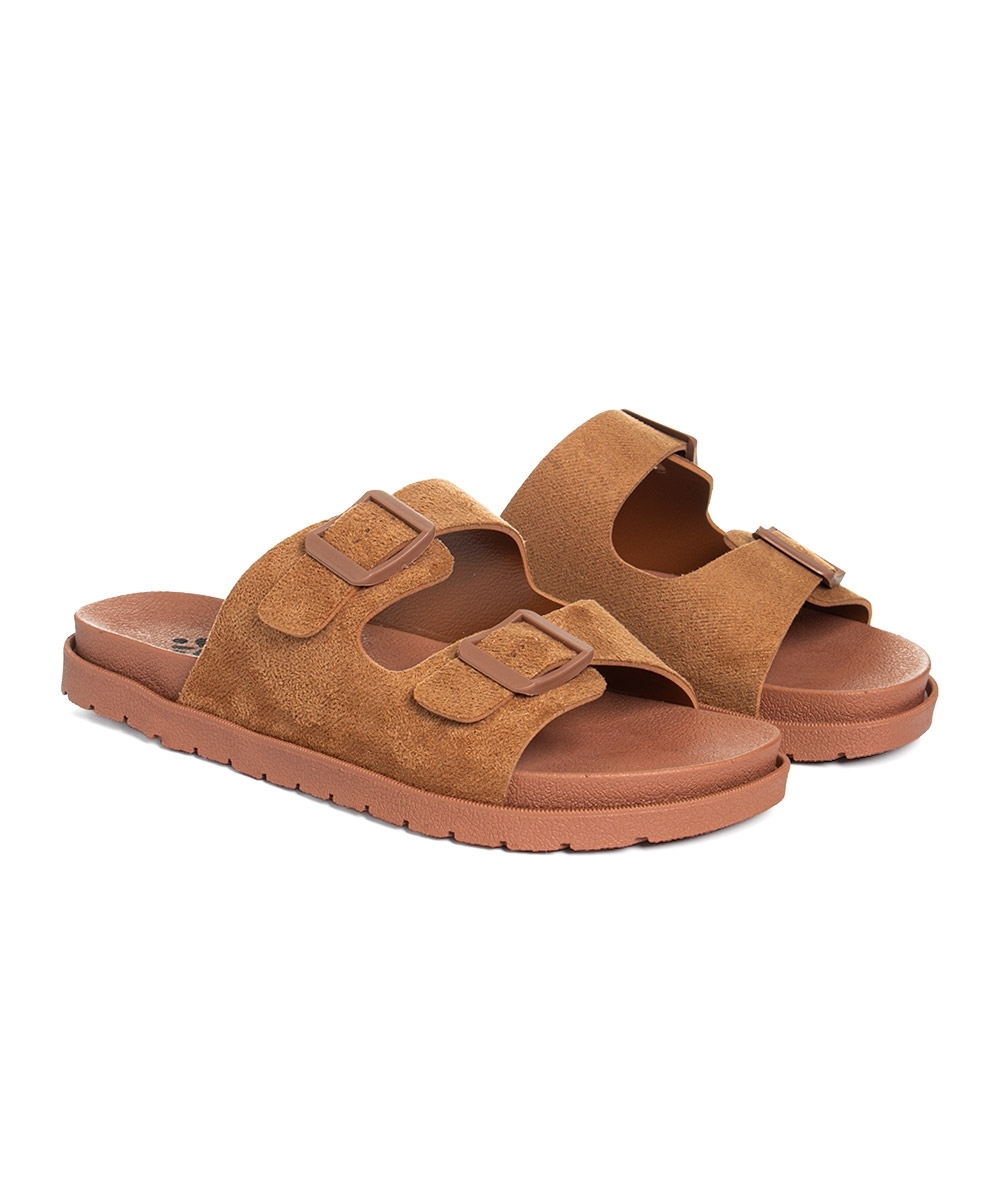 Tamanco Flatform Pixolé Fivelas Brk Caramelo