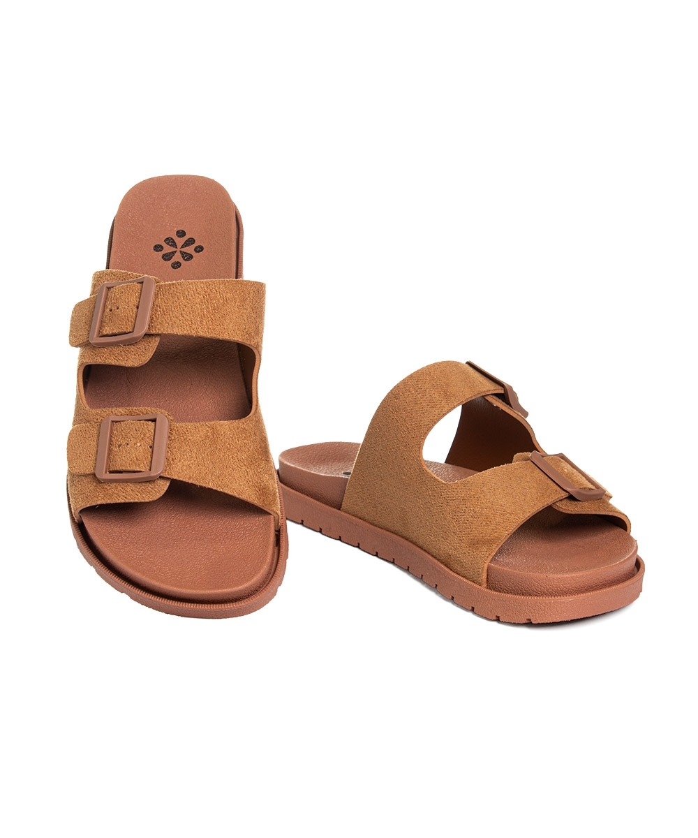 Tamanco Flatform Pixolé Fivelas Brk Caramelo