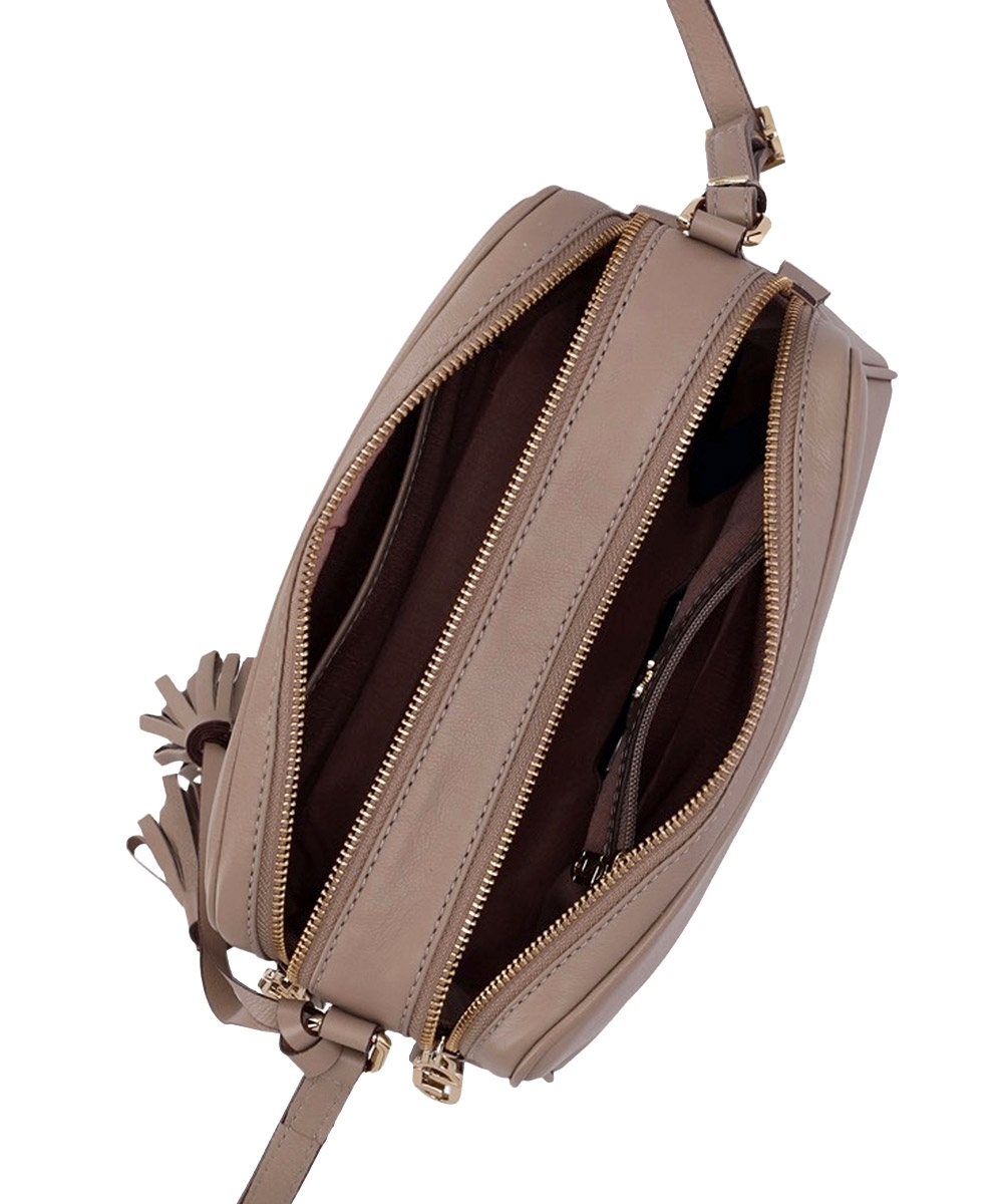 Bolsa Luz Da Lua Tiracolo New Ridge Couro Off White