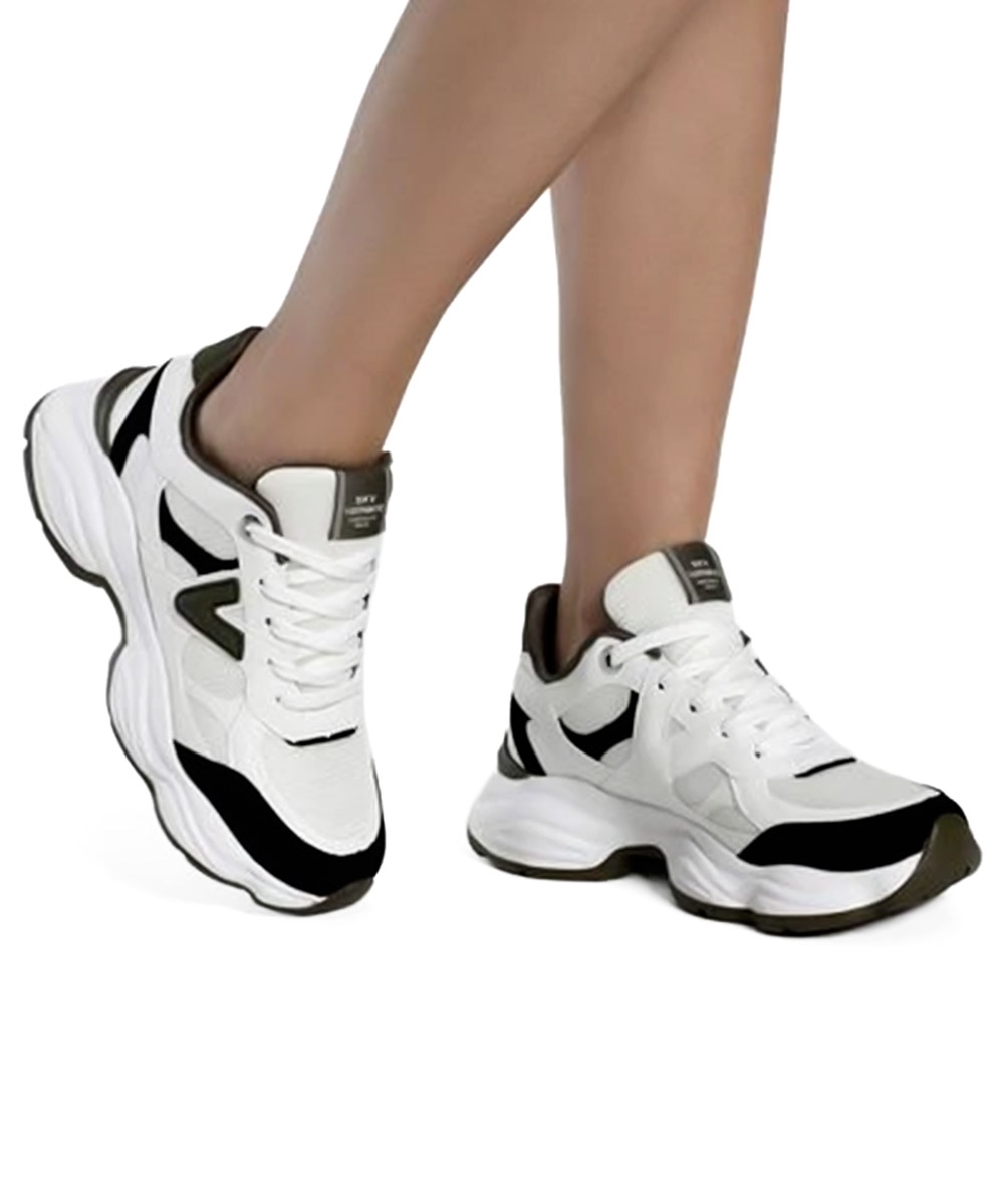 Tênis Feminino Via Marte Chunky Casual Preto/branco