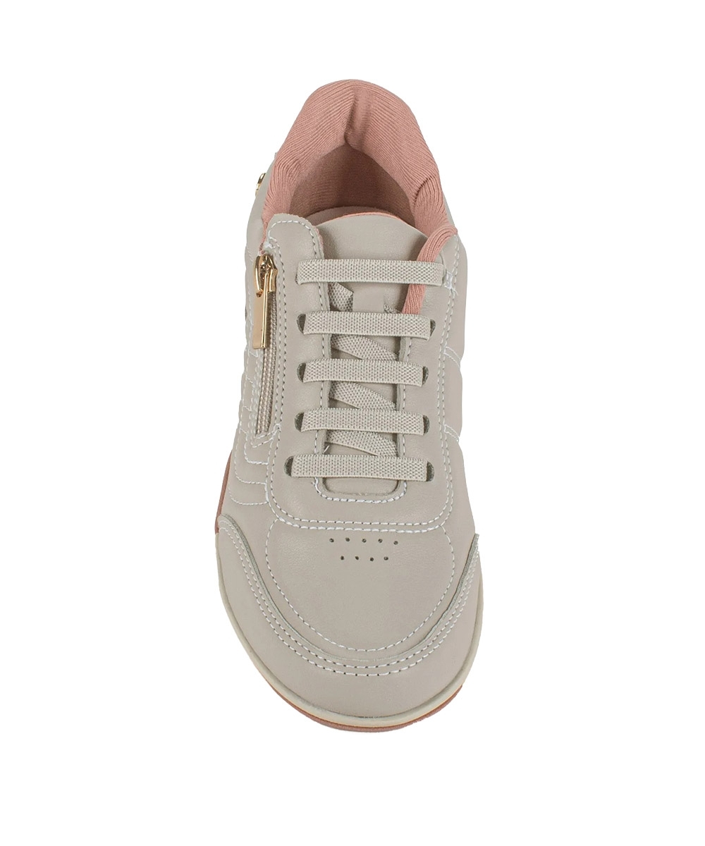 Tênis Feminino Kolosh Casual Ziper Cinza