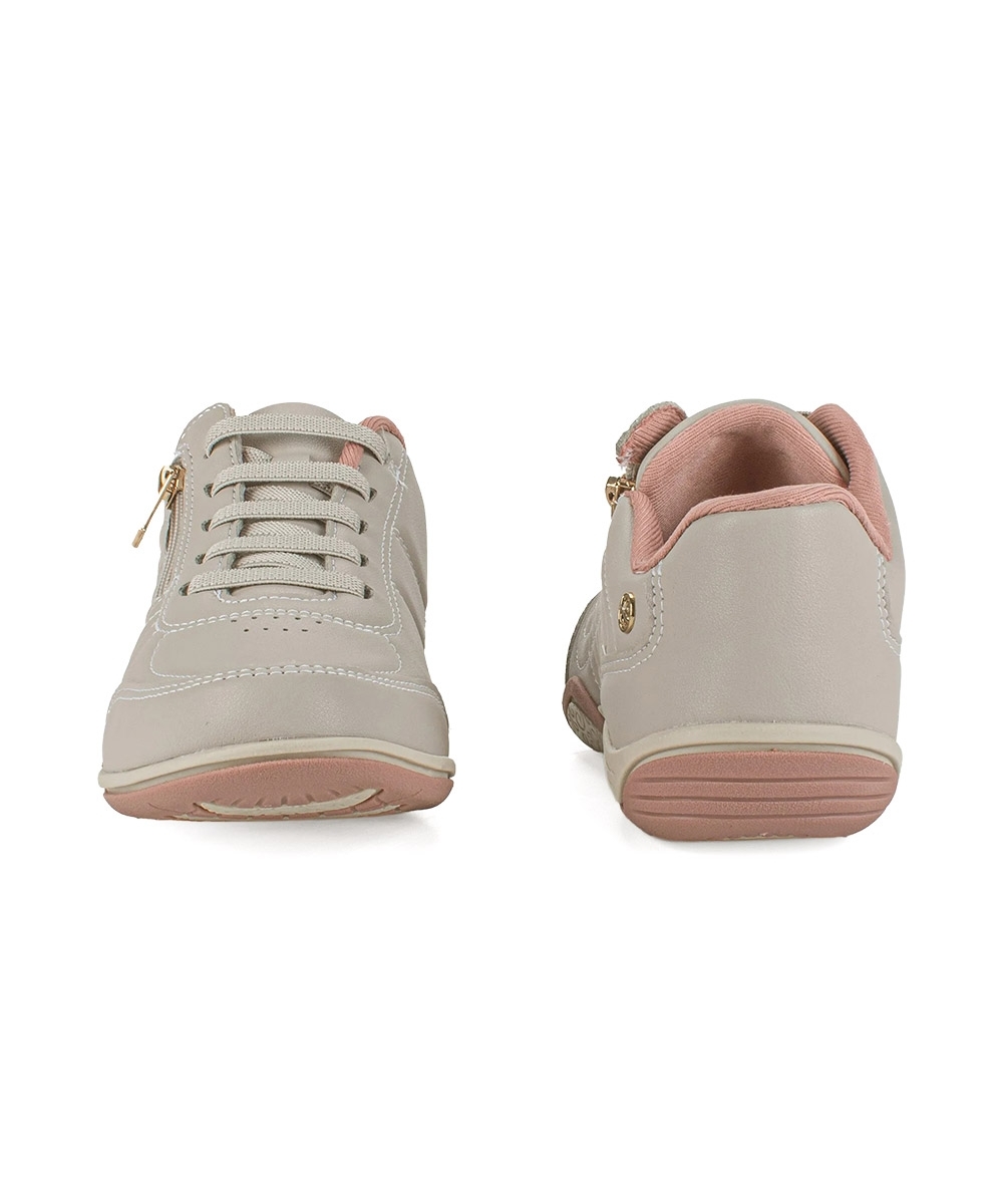 Tênis Feminino Kolosh Casual Ziper Cinza
