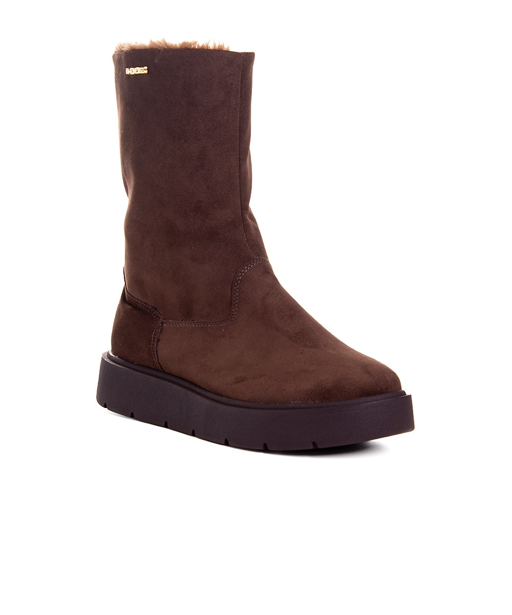 Bota Feminina Quiz Forrada Pelos Inverno Marrom