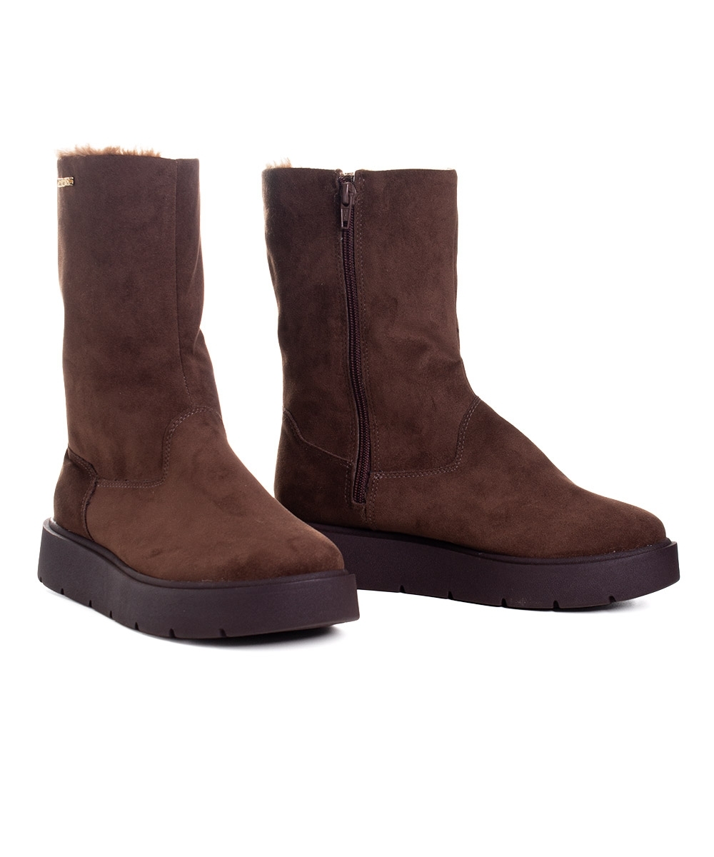 Bota Feminina Quiz Forrada Pelos Inverno Marrom