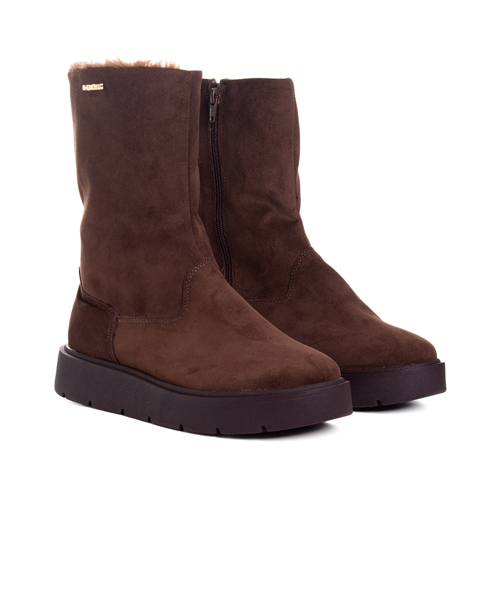 Bota Feminina Quiz Forrada Pelos Inverno Marrom