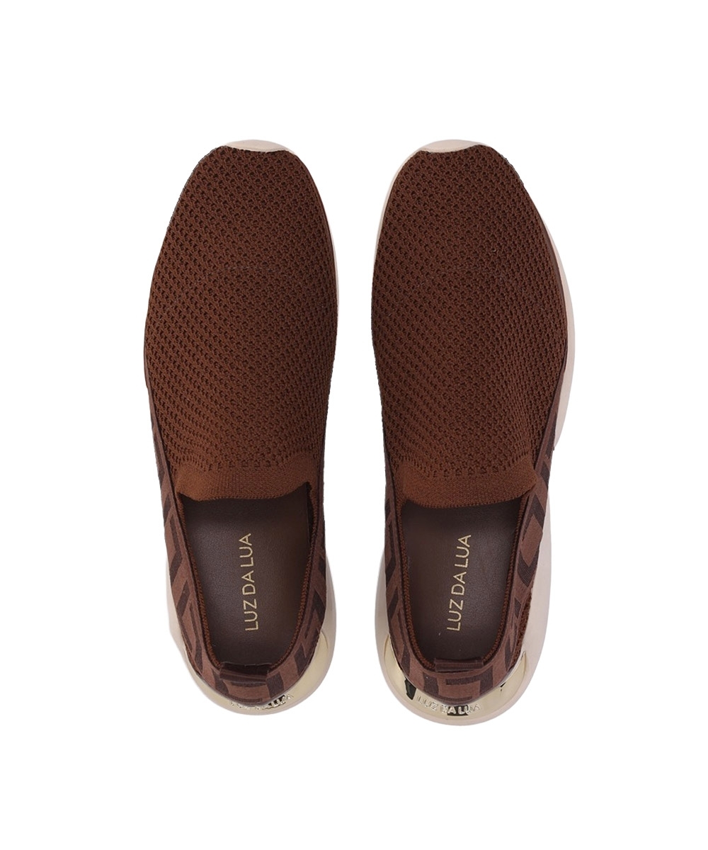 Tênis Feminino Luz Da Lua Knit MARROM