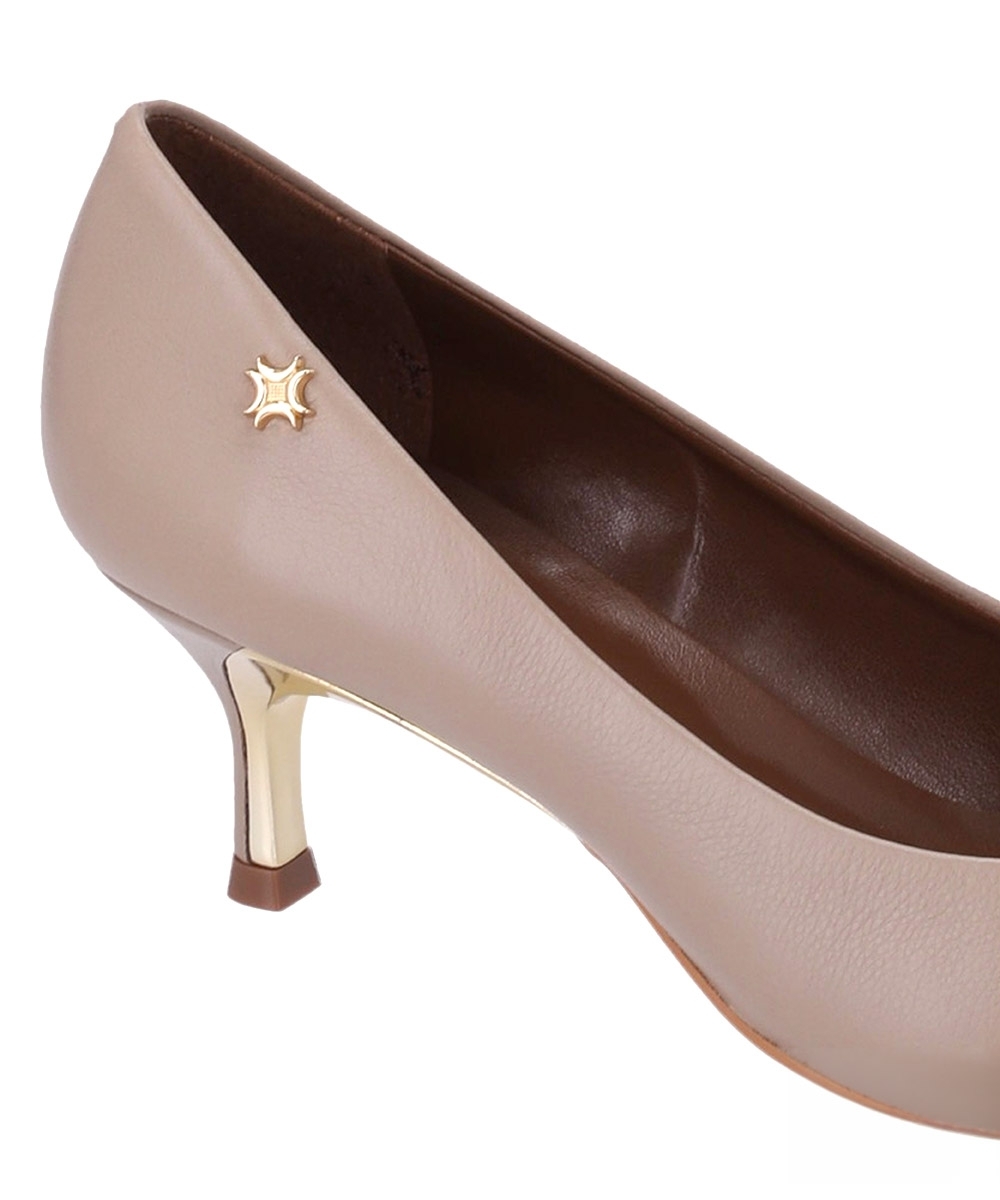 Sapato Scarpin Luz Da Lua Couro Off White