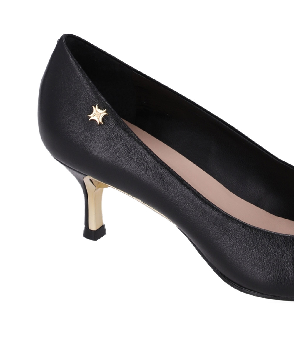 Sapato Scarpin Luz Da Lua Couro Preto