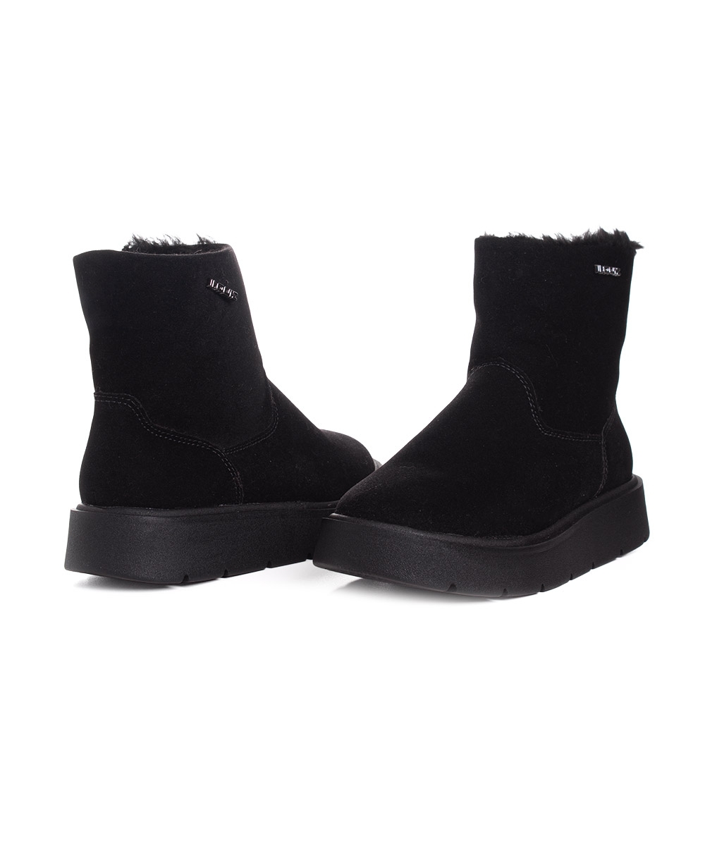 Bota Cano Médio Quiz Forrada Pelinho Preto