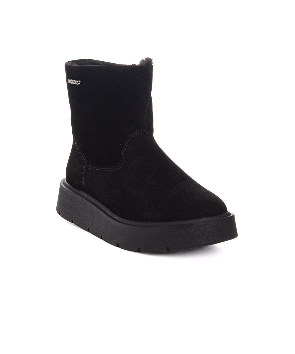 Bota Cano Médio Quiz Forrada Pelinho Preto