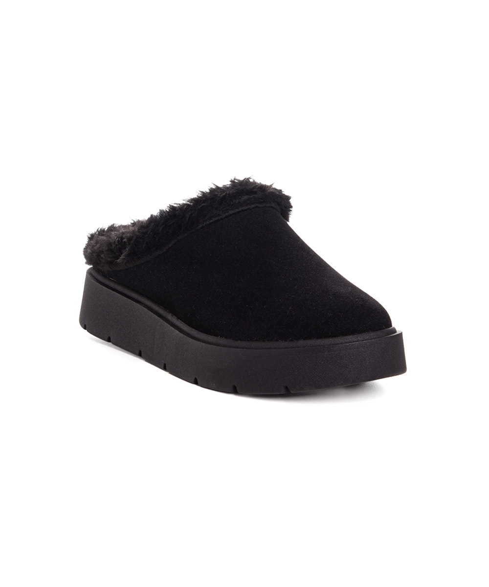 Mule Feminino Quiz Clog Forrado Preto