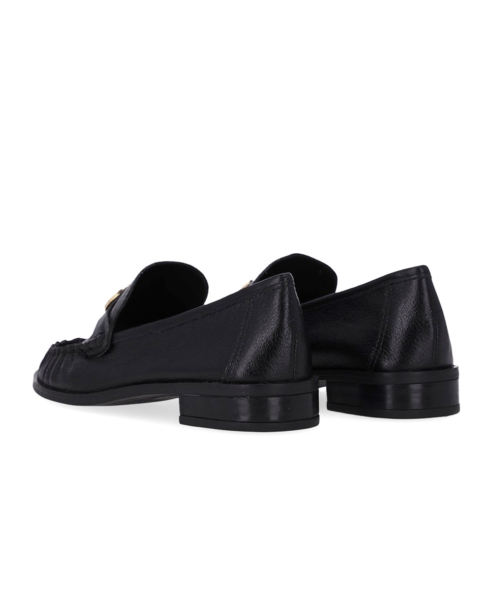 Mocassim Feminino Luz Da Lua Couro Atacama Preto