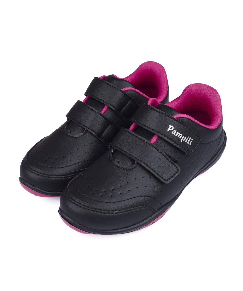 Tênis Infantil Pampili Honey Escolar Preto/pink