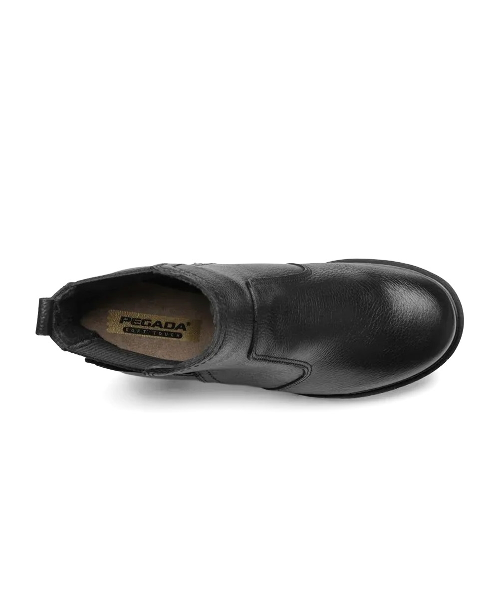 Bota Feminina Pegada Salto Bloco Couro Preto