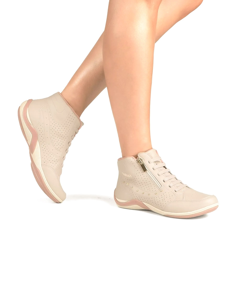 Tênis Feminino Kolosh Cano Alto Gel BEGE