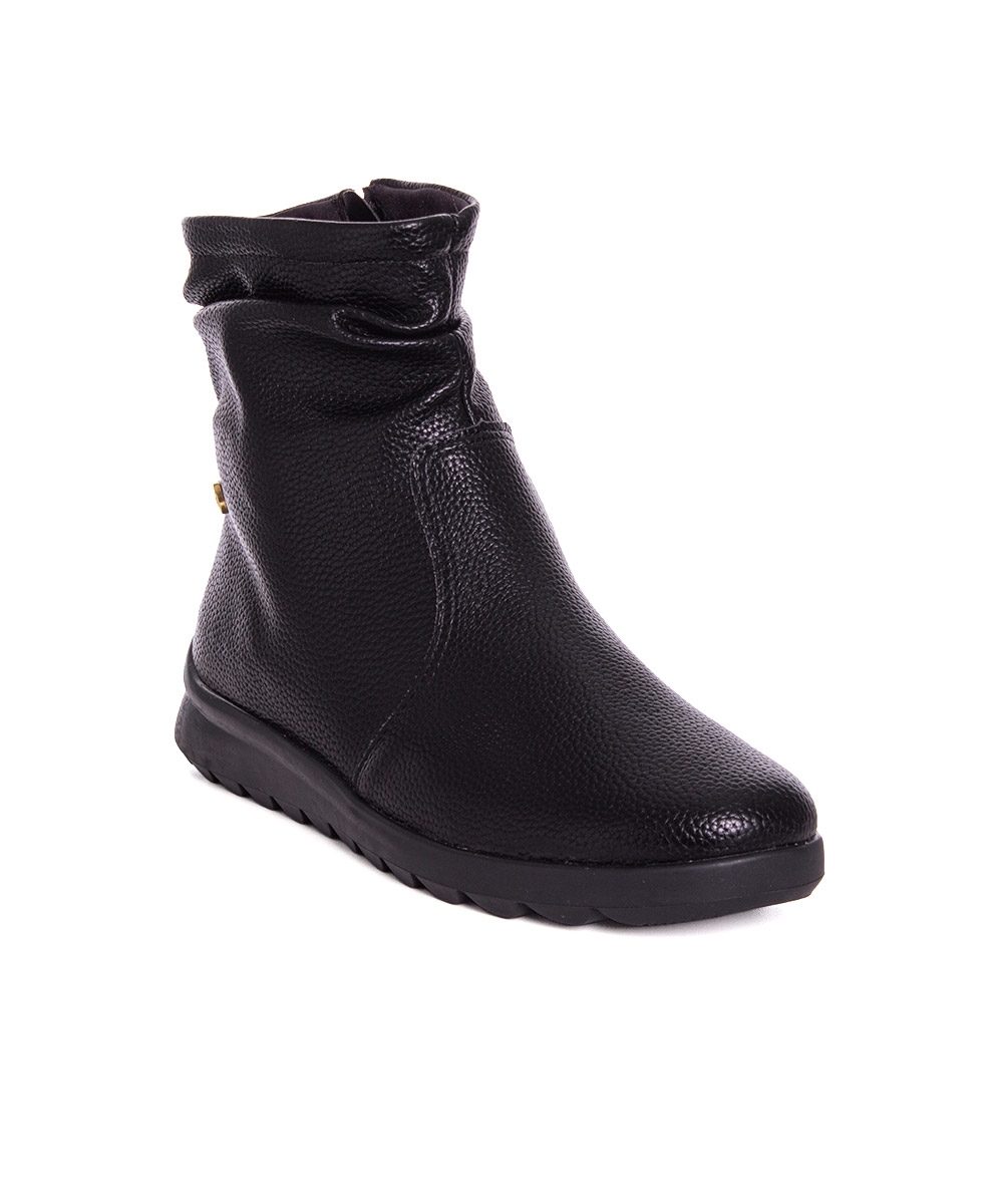 Bota Cano Curto Comfortflex Slouchy Forrada Preto