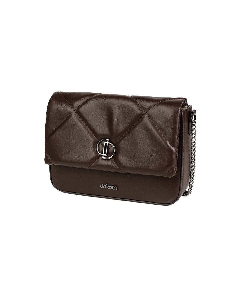 Bolsa Transversal Dakota Matelassê Café
