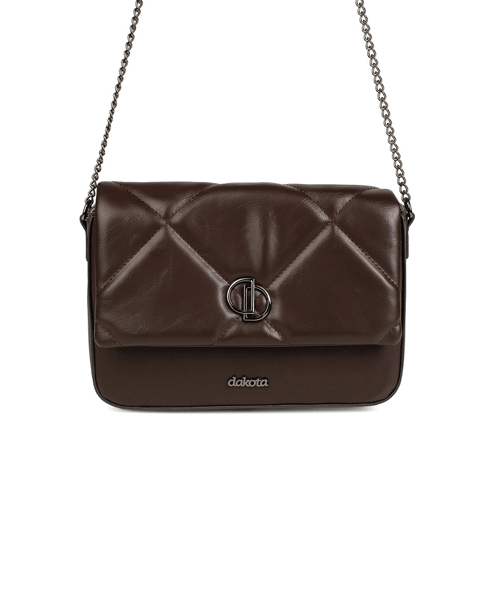 Bolsa Transversal Dakota Matelassê Café