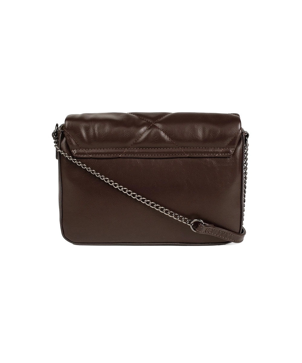 Bolsa Transversal Dakota Matelassê Café