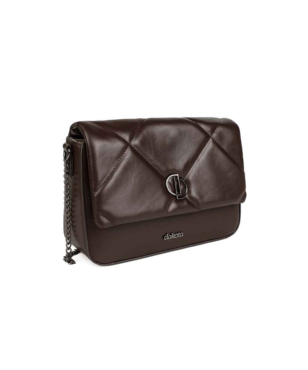 Bolsa Transversal Dakota Matelassê Café