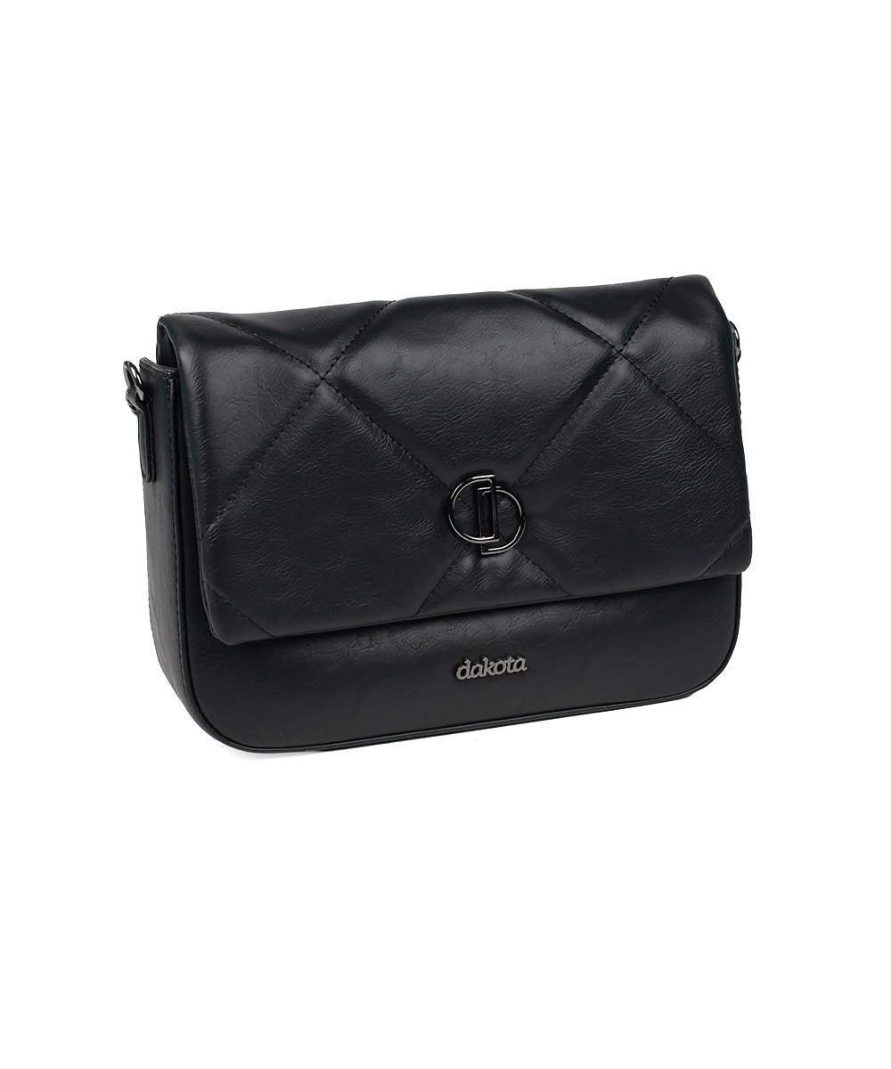 Bolsa Transversal Dakota Matelassê Preto